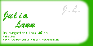 julia lamm business card